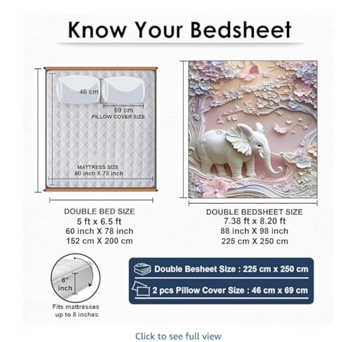 Image of Spider Man 7D Printed Bedsheet for Double Bed | Glace Cotton 7D Digital Print | 90x100 Inch (228x254 cm) | 1 Bedsheet + 2 Pillow Covers | Soft, Breathable & Vibrant Colour Bedding Set