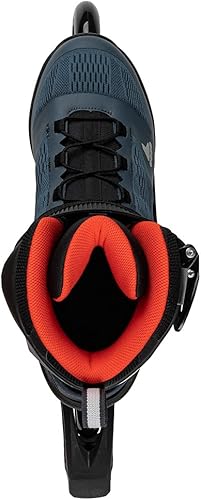 Miniatura 5 de Rollerblade Macroblade 90 Patines en línea de fitness para hombre, azul Oriónnaranja picante, patines en línea de rendimiento