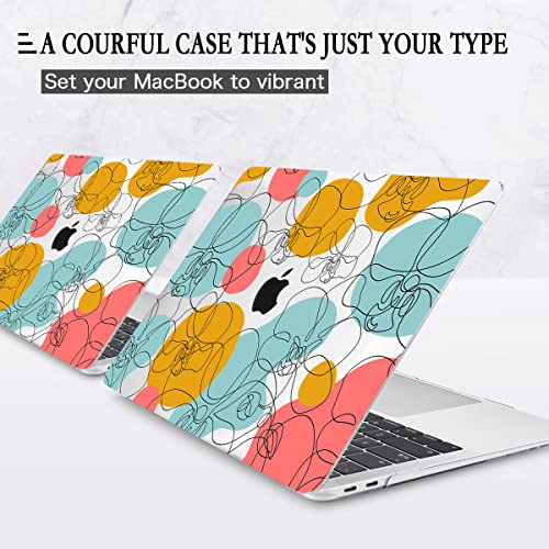 Cissook Abstract Floral Case Compatible With Macbook Pro 13 Inch 2022 2021 2020 Release M2 A2338 M1 A2251 A2289 Model, Plastic Hard Shell With Keyboard Skin & Webcam Cover For Macbook Pro 13 2020-2022 #TOP2