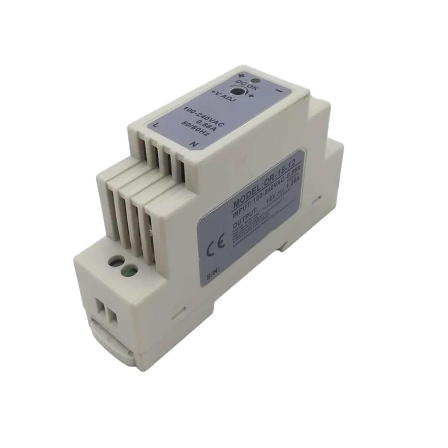 Din Rail Type Switching Power Supply 15W 5V 12V 15V 24V DC DR15W Supplies(15V)