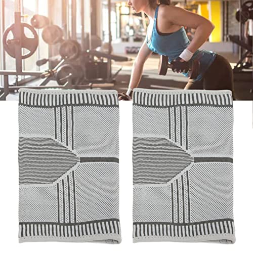 OUKENS 1 Pair Graphene Elbow Pads Elbow Joints Warmer Sleeves Bandage Elasticated Shield Protector for Outdoor Sports Lattice Heating(XL)