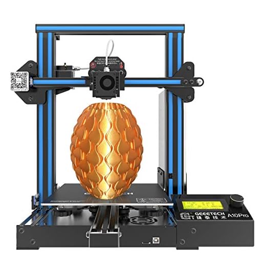 Impresora 3D GEEETECH A10 Prusa I3 Kit de bricolaje de montaje rápido y fácil con área de impresión 220 × 220 × 260 mm. Trabaje en caso de un apagón eléctrico.