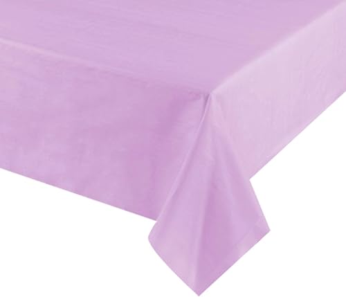 Miniatura 5 de Manteles de plástico para mesas rectangulares, paquete de 12 manteles de fiesta resistentes, desechables, manteles rectangulares, 54 x 108 pulgadas,