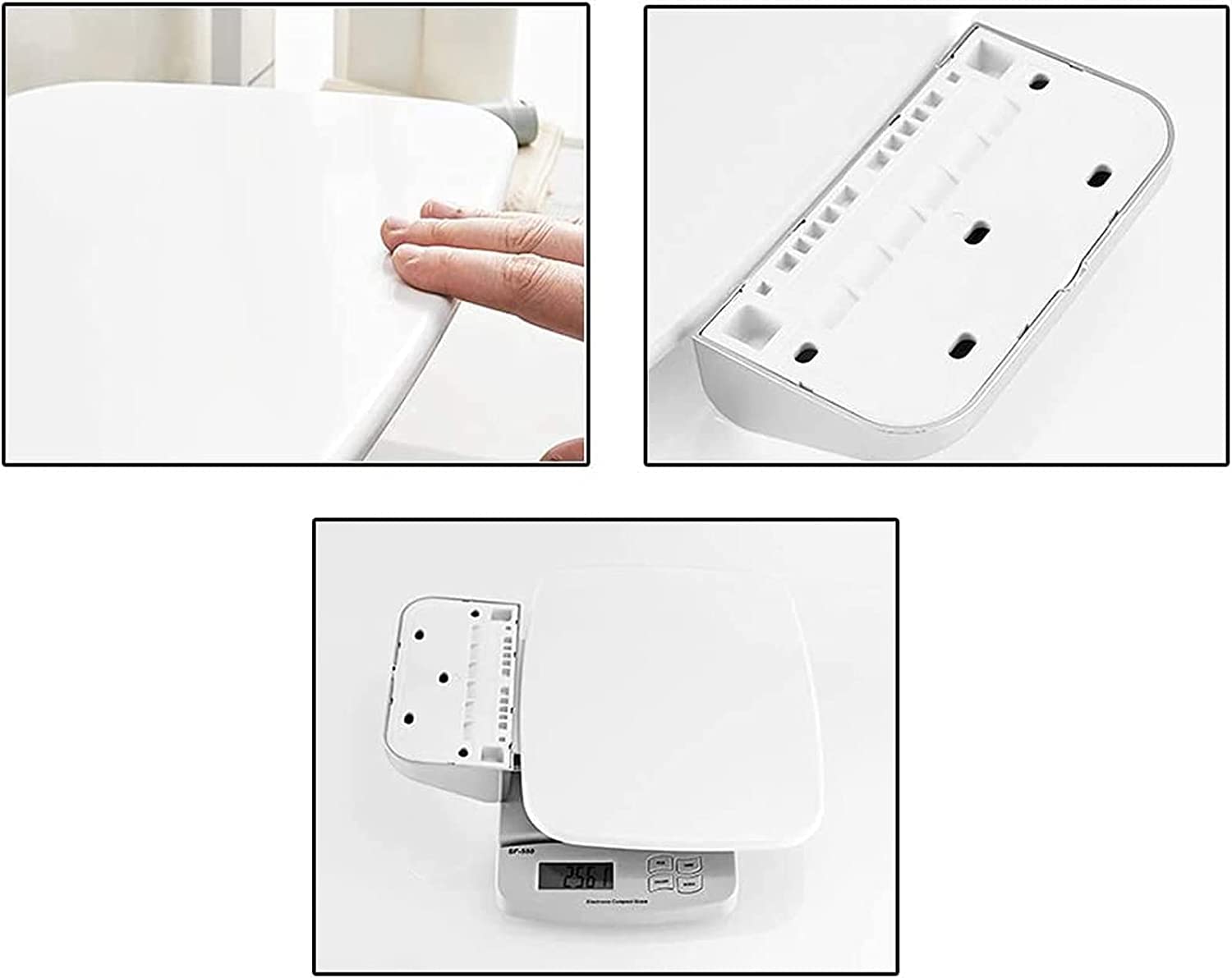 Asiento de Ducha de Pared, Taburete de baño Plegable, Silla Antideslizante Taburete Plegable de Pared de Acero Inoxidable Asiento de Ducha Plegable para bañera Banco de Zapatos de