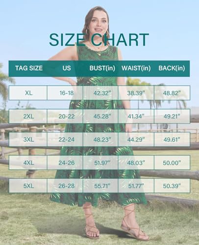 Image of Moon Wood Women's Plus Size Sleeveless Summer Dress Crewneck Tank Casual Flowy Maxi Dress with Pockets Vacation Outfits
