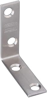 Corner Brace, Stainless Steel, 2 x 5/8-In.