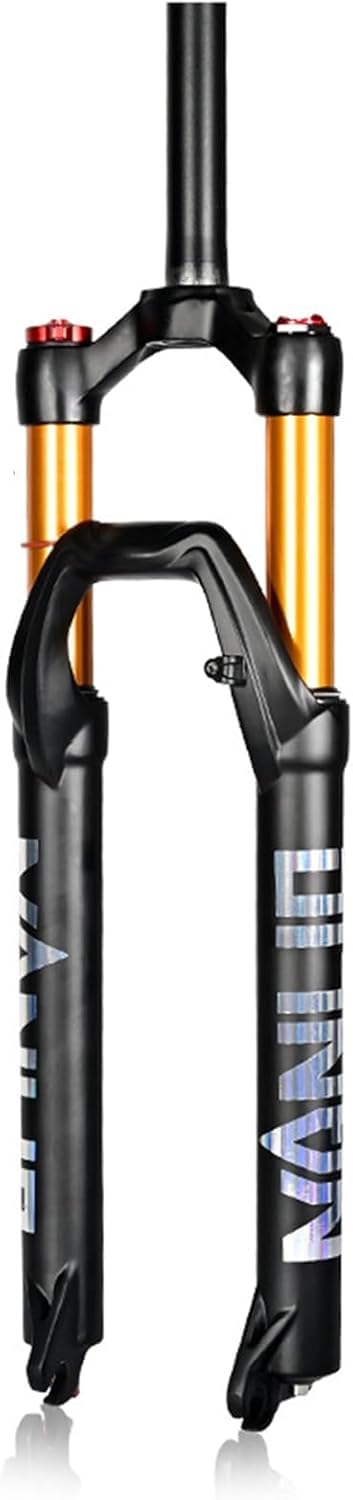 CuNtoHHH Mountain Bike Air Suspension Fork 26/27.5/29" 120mm Travel Rebound Adjust 1 1/8 Straight/Tapered Tube QR 9mm Bike Front Forks Manual/Remote Lockout