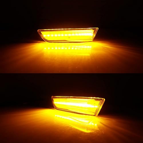 Miniatura 7 de GTINTHEBOX Para 2003 2004 2005 2006 2007 Infiniti G35 2D Coupé Luz de marcador lateral trasera Lente transparente ámbar LED Fender Lámpara OEM Parte