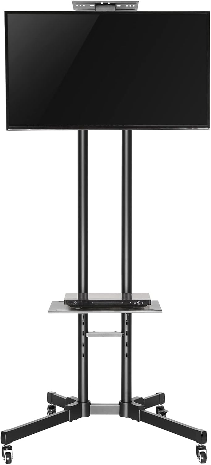 Newstar PLASMA-M1700E Mobile Monitor/TV Floor Stand for 32-55" Screen, Height Adjustable - Black