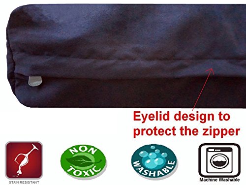 Image of Dogbed4less Orthopedic Gel Memory Foam Pet Dog Bed, Waterproof Liner with External Microsuede Cover and Bonus Antislip Cover (Microsuede Espresso, 35 inchX20 inchX4 inch Inches)