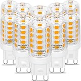 ☀ 10 Stück G9 lampen, 320 LEDs insgesamt ☀ - Jede G9-Lampe ist mit 32 LEDs ausgestattet, insgesamt 320 LEDs für 10er Pack. Die LED aus größere und hochwertigere LEDs, die ein längere Lebensdauer beträgt und heller als normal G9 LED ist. Es auch eine höher Lichtleistung und kann 40W Halogenlampe ersetzen und 80% Energie sparen.