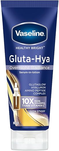 Vaseline Gluta-Hya Overnight Radiance, Serum-In-Lotion, Boosted With Amino Peptide, 200ml