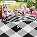 misaya Rectangle Waterproof Vinyl Table Cloth, Buffalo Flannel Backed Tablecloth, Wipeable Plastic Table Cover for Easter, Dinner, Kitchen, Outdoor (60
