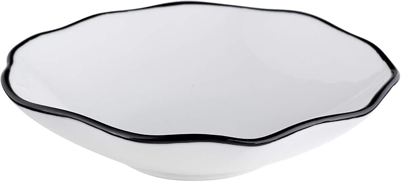Santa Barbara Design Studio Table Sugar Ceramic Serving Bowl, Small, White & Black