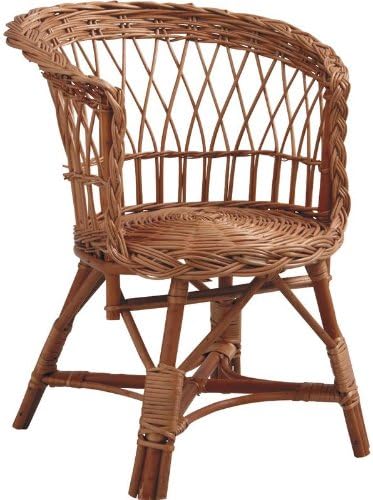 Pegane Children's Buff Wicker Chair without Cushion, Dimensions: 38 x 40 x 48 cm