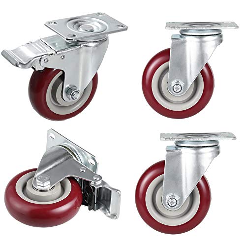 Meditool 4pcs 100mm Ruote per mobili,Ruote