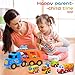 Forty4 9 Pack Cars Toys for 2 3 4 5 Years Old Toddlers Boys & Girls Gift, Big Transport Truck with 8 Small Cute Pull Back Trucks, Carrier Truck with Sound & Light 13.5 * 5.5 inch, 2.5 * 1.6 inch