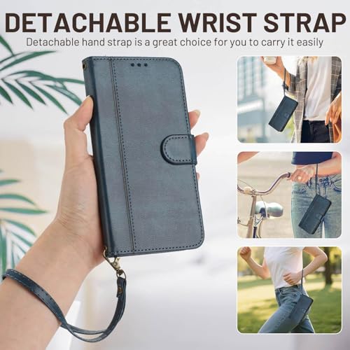 JanCalm for Galaxy A16 5G Case Wallet, Card Holder & Wrist Strap (Blue) by JanCalm - Used condition - Image 5