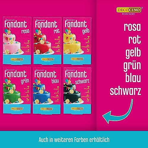DECOCINO Rollfondant Decke weiß – gebrauchsfertige Fondant-Decke, zum Eindecken & Verzieren von Torten und Kuchen – glutenfrei & vegan