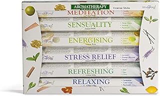 120 Sticks of Stamford Premium Aromatherapy Hex Range Incense Sticks - Relaxing, Stress Relief, Meditation, Refreshing, Sensuality & Energising Incense gift pack. by Stamford