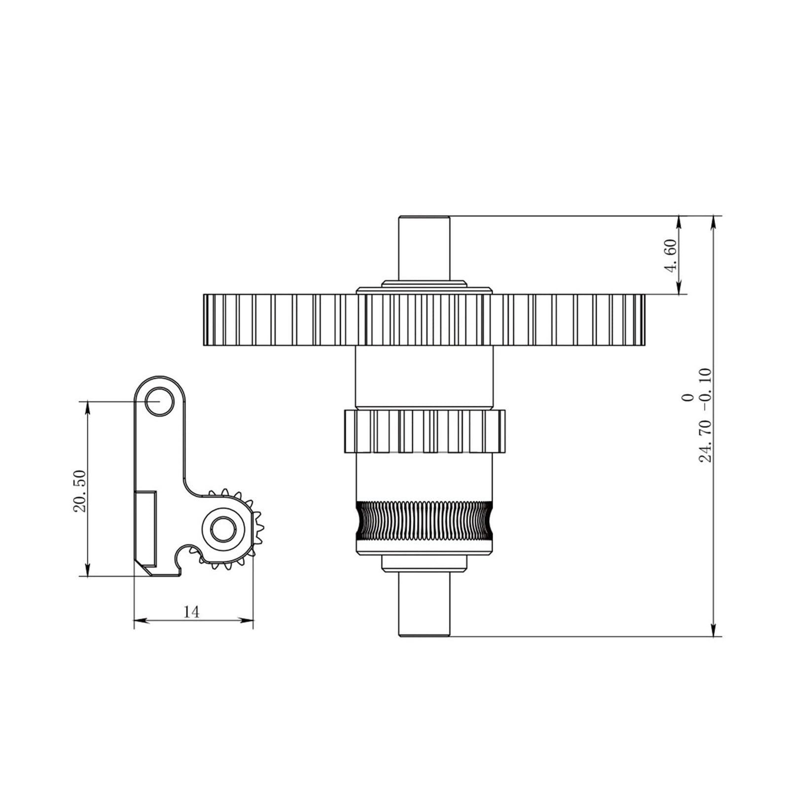 Kit de Engranajes de Doble Arrastre, Compatible con Flashforge, 5M 5M Pro
