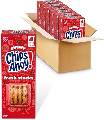 CHIPS AHOY! Fresh Stacks Chewy Chocolate Chip Cookies, 24 Multi Snack Packs