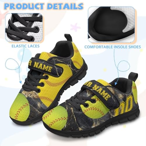 Balls Print Sneakers Unisex Child Hook and Loop Anti Skid Lightweight Shoes for Jogging Hiking Camping4