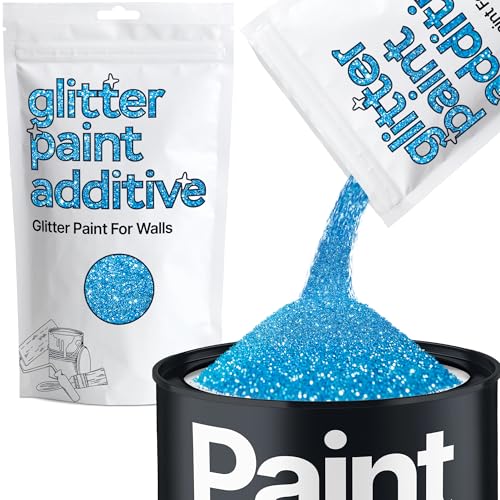 Ocean Blue Glitter Paint Additive 100g for Adding Sparkle to Paints & Varnish | Paint Walls Sparkly Add to Emulsion, Acrylic or Lacquer Indoor | Hemway