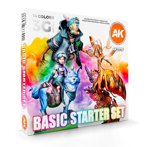 AK Acrylics 3Gen Set AK11775 Basic Starter Set (14x17ml)
