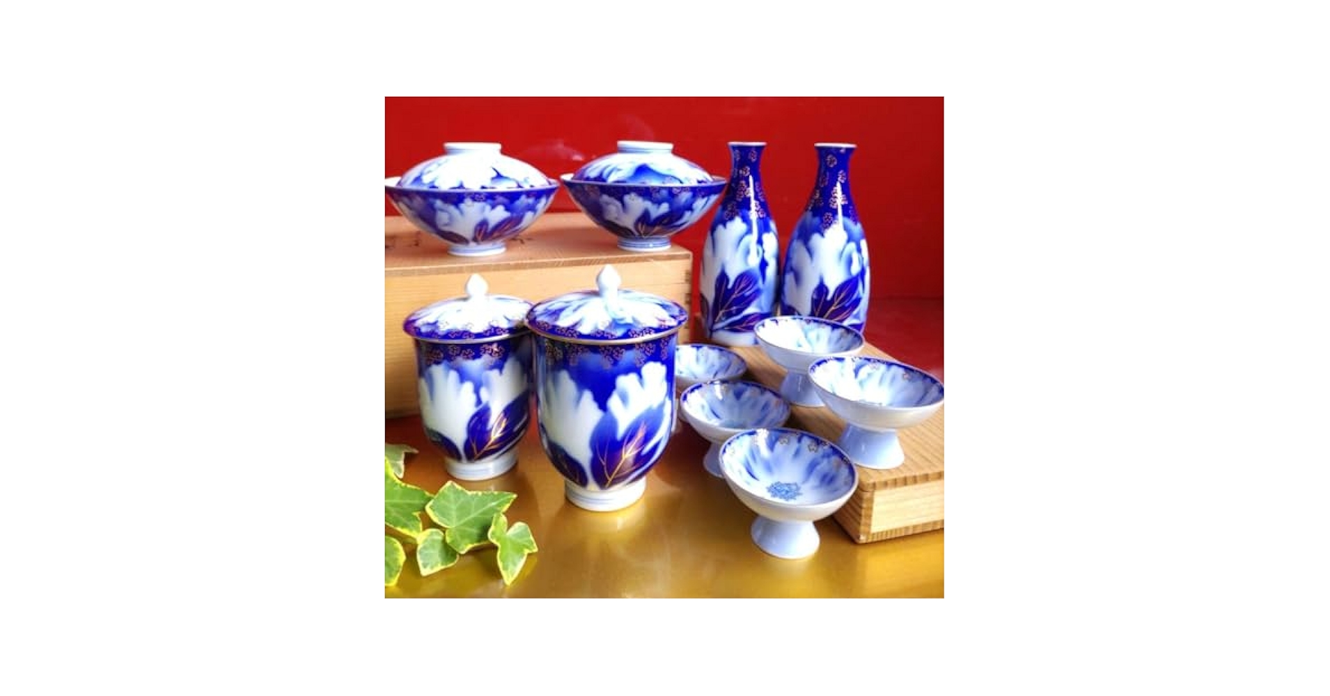 Amazon.co.jp: 深川製磁 牡丹金ミル酒器揃木箱入 睦碗ご飯茶碗