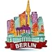 Imán 3D de Berlín - colorido horizonte - imán de nevera - típico souvenir - diseño hecho en Berlín