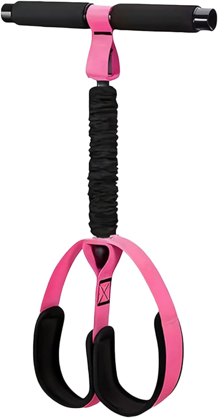 Fitness Tension Rope, 4-Tube Latex Resistance Band with Handle for Abdominal Workouts, Leg Training, Yoga, Pilates, Full Body Strengthening