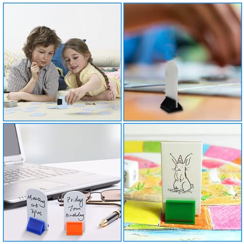 130-teiliges Spielkartenständer-Set, leere Spielbrett-Marker, Brettspiel-Marker, 8 Arten von bunten Spielkartenständern, mit 2 löschbaren Markern (rot + schwarz), für Partygeschenke, Aufbewahrungsbox