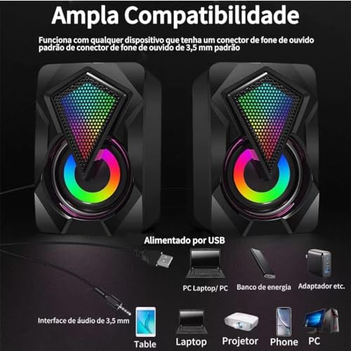 Caixa de Som, Caixa de Som para pc, Caixinha de Som para pc, Caixa de Som Computador, Caixa de Som p