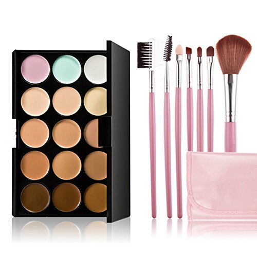 20 Colors Contour Face Cream Makeup Concealer Palette Powder with Brush