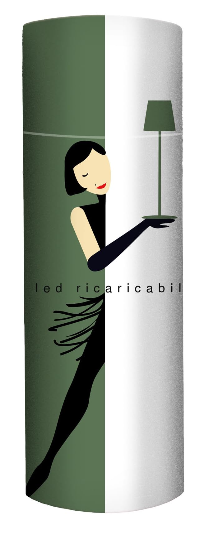 MAJESTIC AGATA - Lampada da tavolo LED senza fili ricaricabile, Lunga durata, Dimmer Touch, Luce Calda-Naturale-Fredda, per interni ed esterni IP54, H37cm, Verde