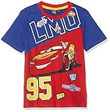 Rubber-Druck Disney Cars Jungen 5343 T-Shirt, Dunkelblau, 104