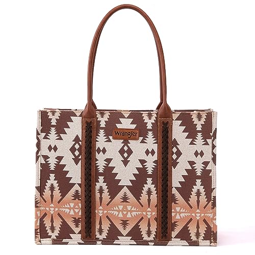 Image of Wrangler Aztec Tote Bag for Women Boho Shoulder Purses and Handbags