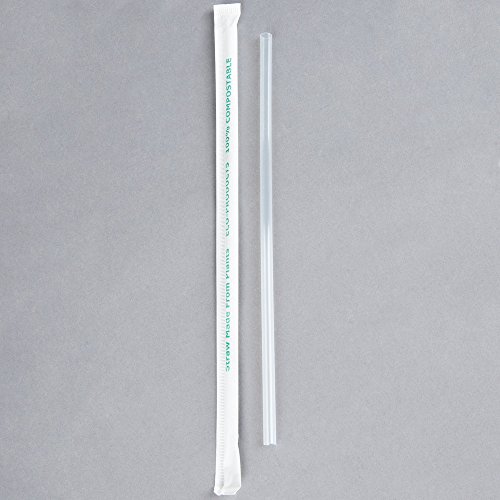 Eco-Products 7 3/4" Pitillos compostables claros 400 pzas miniatura 4