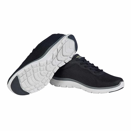Skechers Men's Memory Foam Sneaker, 11, Black - White