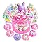 Amazon.com: LAWOHO 300ml Bunny Slime Kit, Pink Clear Slimes for Kids ...