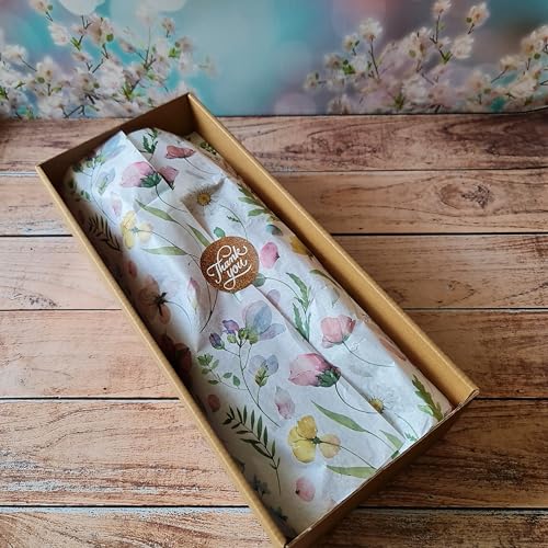 Papel de seda, 50 folhas de papel de embrulho de 35,5 x 50,8 cm para ocasiões especiais, papel de se