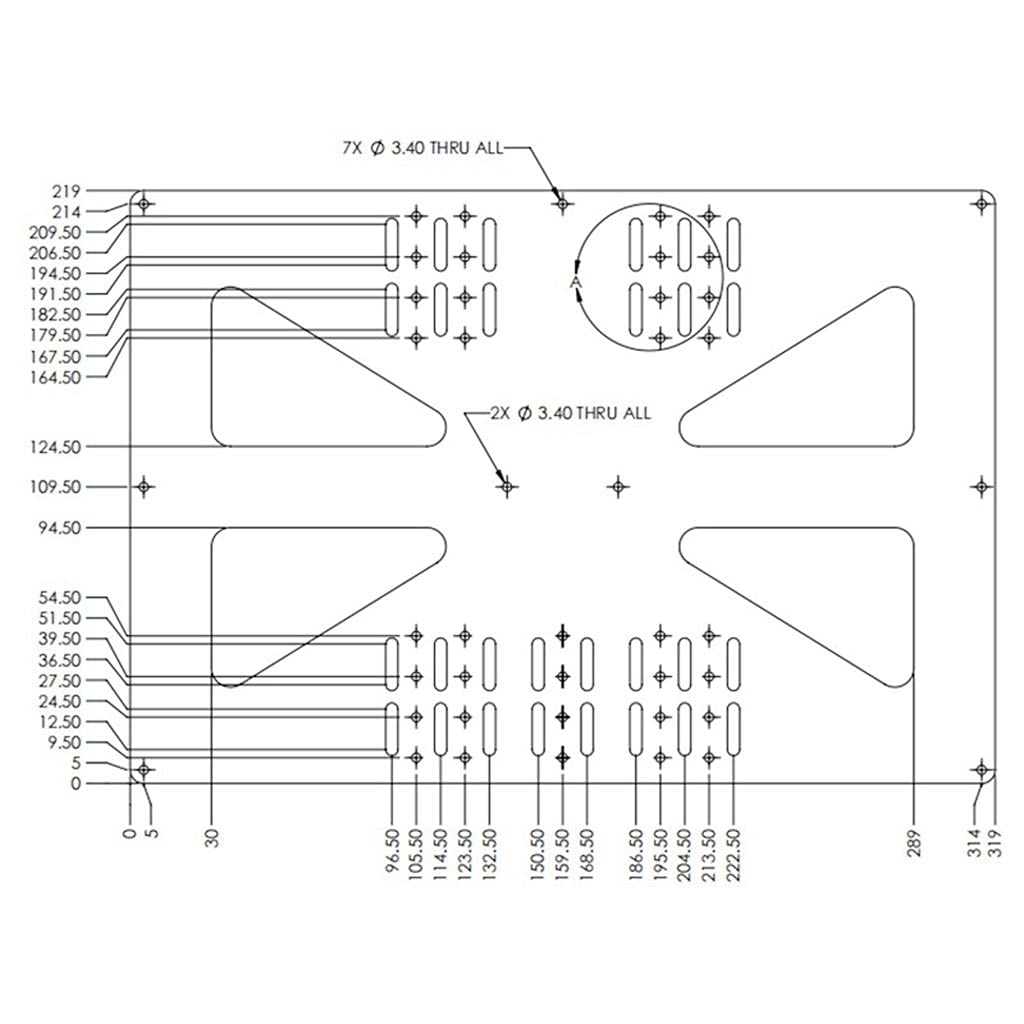 Piastra di trasporto a Y for supporto letto riscaldato, 200x300 mm | For stampante I3, stampa stabile e precisa.