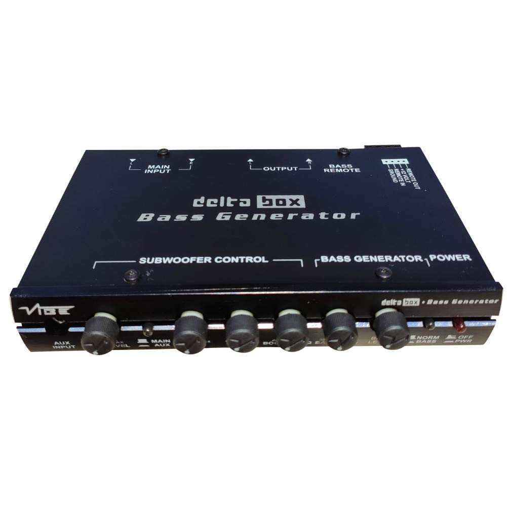 WEB 1 generatore frequenze di bassi compatibile con VIBE DELTABOX BASS GENERATOR crossover eq 3.5mm aux controllo remoto processore di segnale, 1 pezzo