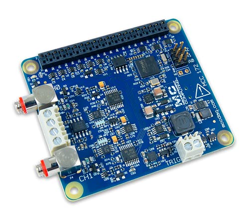 Image of MCC 172: IEPE Measurement DAQ HAT for Raspberry Pi (MCC 172 with Two coaxial Cables)