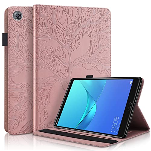 Viaggio con tablet Compatibile con Huawei MediaPad M5 10 10.8 pollici M5 Pro 10.8 Pu Custodia pelle Flip Coperchio protettivo Tree of Life Tablet Case Card PC Protezione de