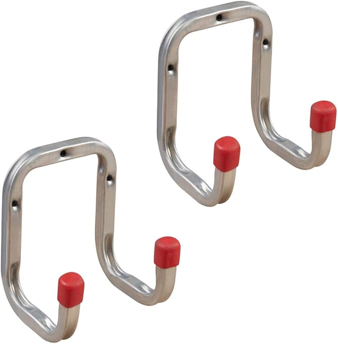 Gedotec Gerätehalter Metall Leiterhaken Wand-Haken Garage – DUO | Stahl verzinkt | Doppel-Haken mit Tiefe: 90 mm | Ordnungshaken zum Schrauben für die Wand-Montage | 2 Stück – Universalhaken 2-fach Gedotec Gerätehalter Metall Leiterhaken Wand-Haken Garage – DUO | Stahl verzinkt | Doppel-Haken mit Tiefe: 90 mm | Ordnungshaken zum Schrauben für die Wand-Montage | 2 Stück – Universalhaken 2-fach