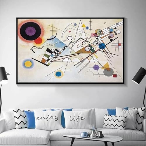 Peintures sur toile Kandinsky et affiches abstraites d'art mural 30x55 cm pour salon
