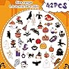 NQEUEPN 42pcs Breloques d'Halloween, Pendentifs Alliage Émaillé Effrayant Citrouille Horreur Sorcière Corbeau Effrayant Breloques Bijoux pour Fabrication Bijoux Boucles d'Oreilles Bracelet Collier #1