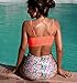 Aixy Women Vintage Swimsuits Bikinis Bathing Suits Retro High Waisted Polka Underwired,Orange+floral,US 8-10=Tag Size XL